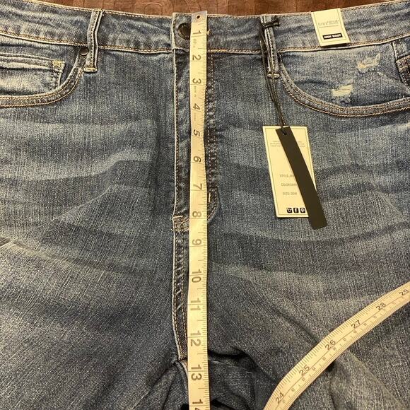 Judy Blue High Rise Control Top Distressed Flare Jeans JB88739 Womens 20W Denim - Picture 15 of 16